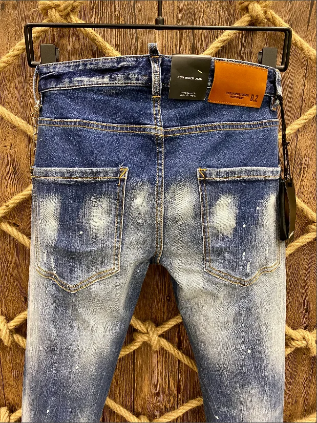 Classic Dsquared2-2021 new women/men jeans jeans slim jeans casual trousers  mens street wear 9815