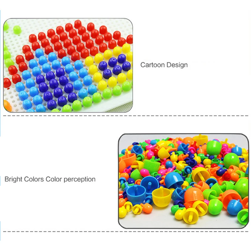 296 шт. детей Творческий узор вставки строительный Blockstoys гвоздиков со шляпками