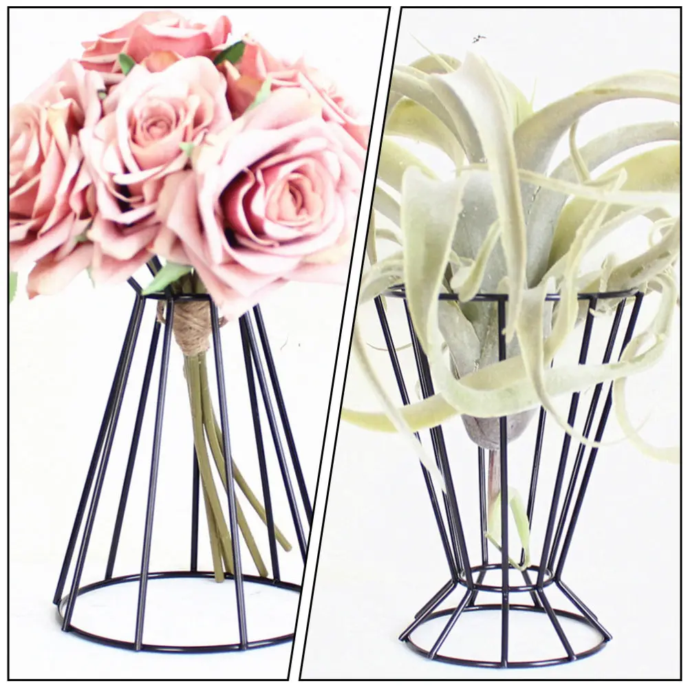 

2Pcs Air Plant Holder Home Iron Art Plant Stand Creative Plant Display Rack