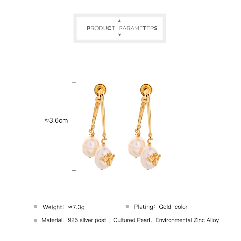 Новинка 2020 висячие серьги Uer для женщин изысканные культивированные жемчужные