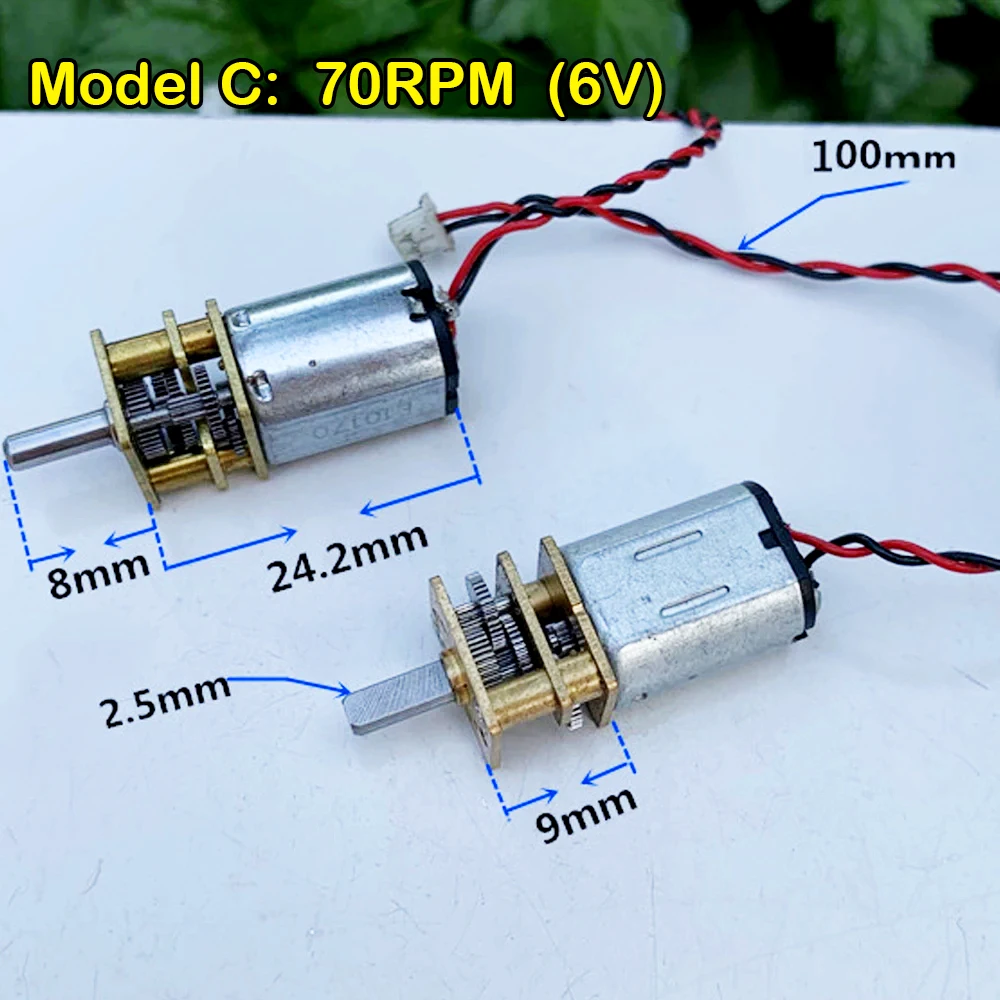 1 шт. N20 металлический Шестерни мотор GA12-N20 DC 3V 6V 28 об/мин 55 70 130 редуктор оборотов
