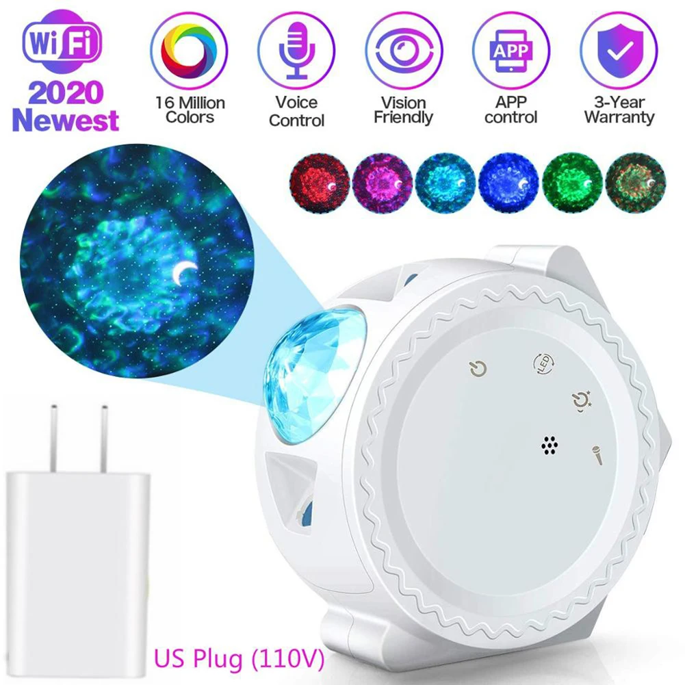 

Creative Children LED Starry Sky Projector Light Rechargeable Battery Powered Moon Star Cloud Bluetooth Bedroom Night Lamp Gift