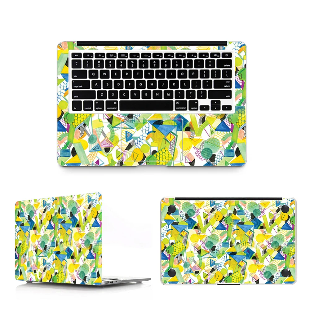 КРЗ 3 в 1 виде геометрических фигур кожа Винил Ноутбук стикеры защитный кожаный