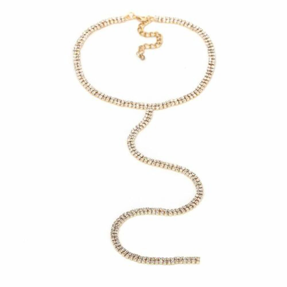 Romantic Necklace Pendant Collar Choker Long Chain Super Flash Rhinestone Sweater Decoration Jewelry Accesories Couples Girls |