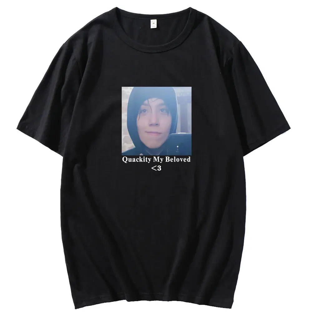 

Мужская футболка с коротким рукавом Quackity, летняя повседневная футболка с принтом, стиль Харадзюку