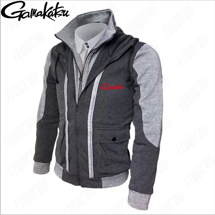 

Gamakatsu Fishing Hoodie Men Winter Warm Fishing Sweatshirt Fishing Shirt Coat Fishing Jacket Men Sport Wear Fishing Clothing