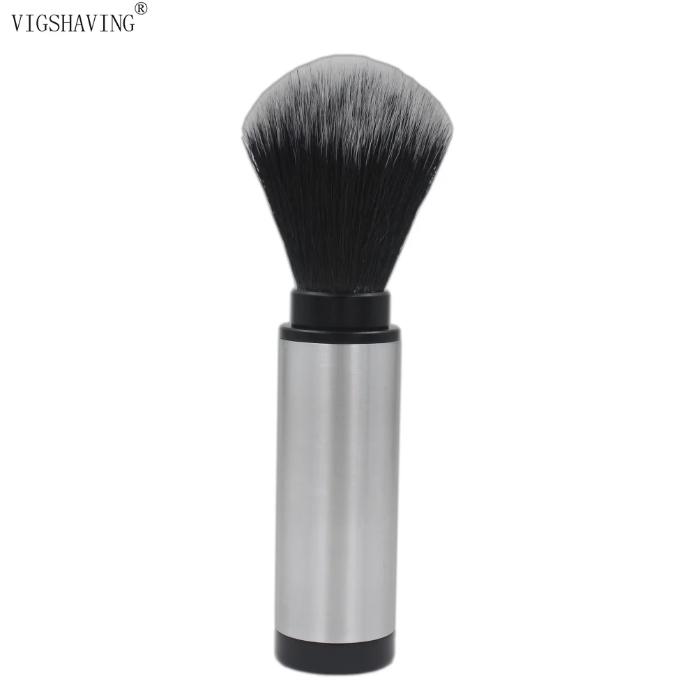Вигбритье черные синтетические волосы алюминиевая дорожная кисть для