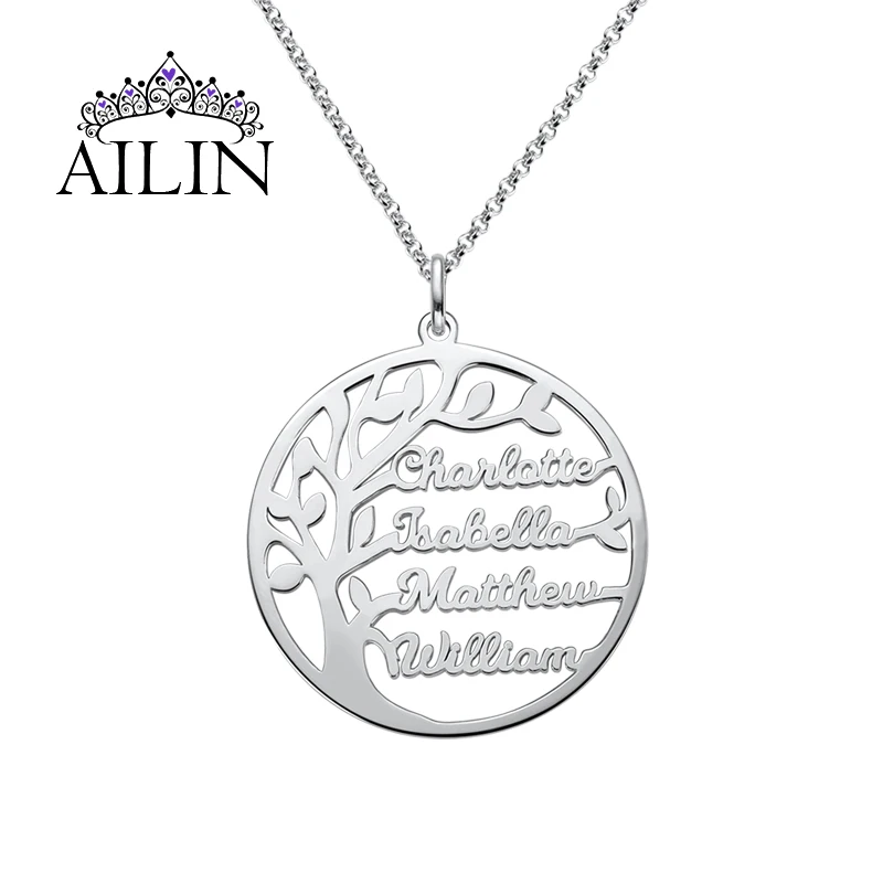 AILIN 18K покрытое на заказ ожерелье из нержавеющей стали с именем английском