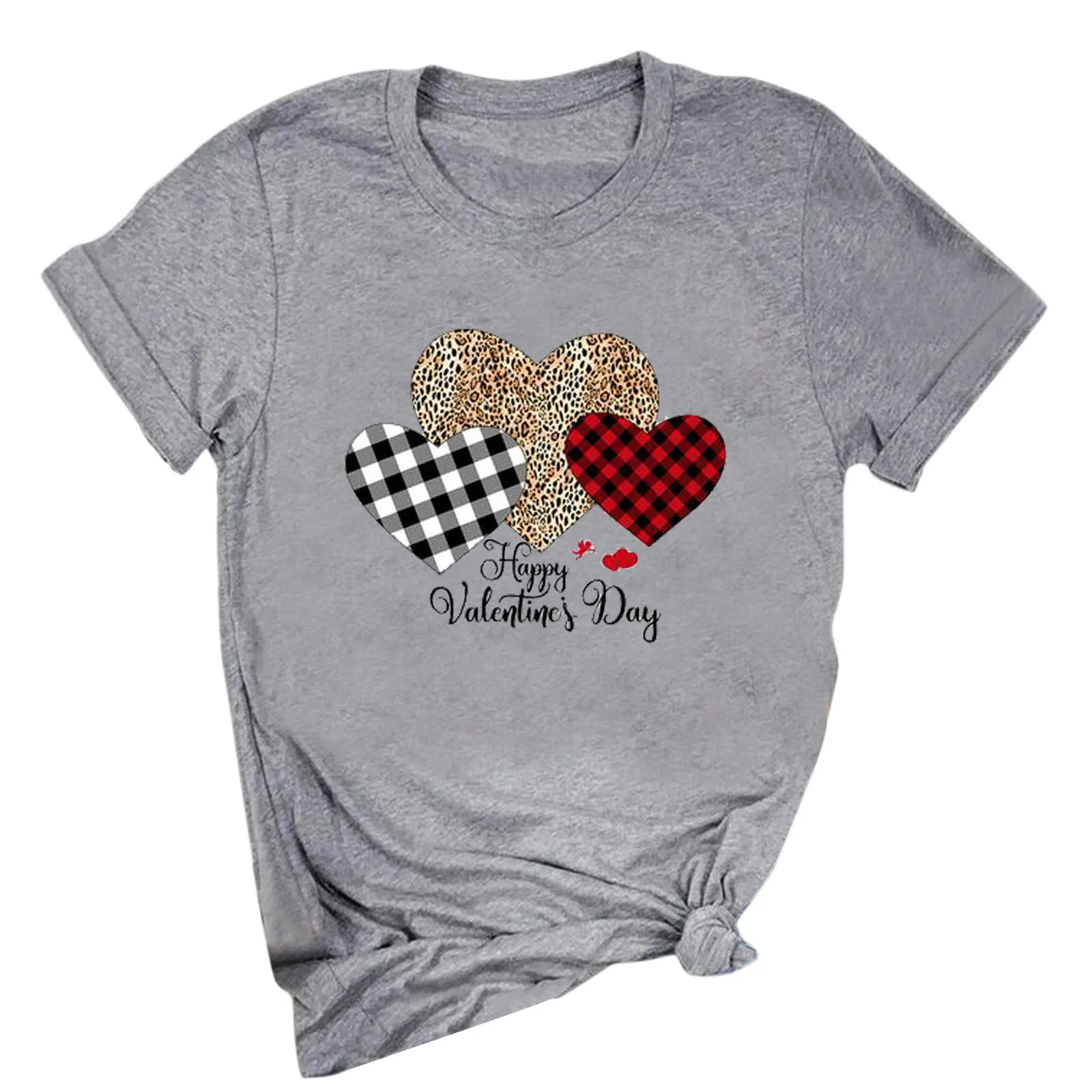 Женская футболка с принтом в форме сердца модная оверсайз 2020 Футболки коротким