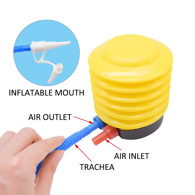 Насос воздушный пластиковый надувной с ножным насосом кольцо-поплавок для