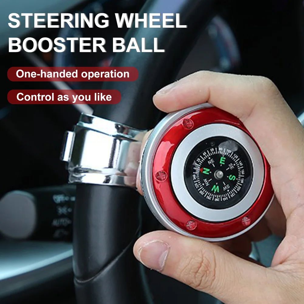 

Steering Wheel Assistive Ball Power Booster Ball Spinner Steering Handle Wheel Knob For Car Vehicle Steering Wheel Auto Black
