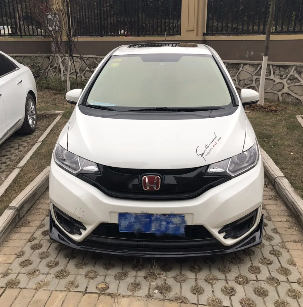 Для Honda Jazz Fit защита для переднего бампера диффузор 2014 2015 2017 подходит GK5 комплект