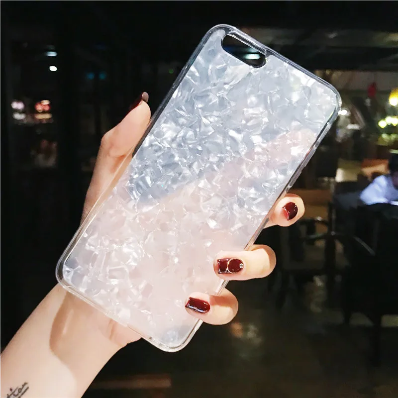 Блестящий жемчужный чехол из мягкого ТПУ с кольцом для iPhone 11 телефона задняя