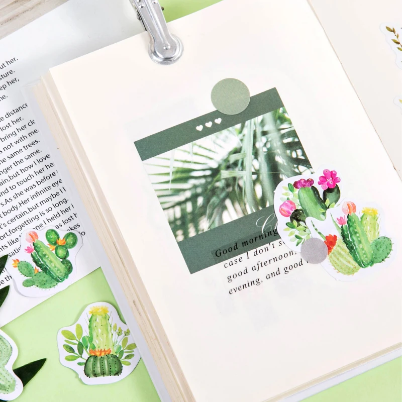 46Pcs/Box Vintage Succulent Plants Paper Sticker Decoration Stickers DIY Journal Diary Scrapbooking Label | Дом и сад