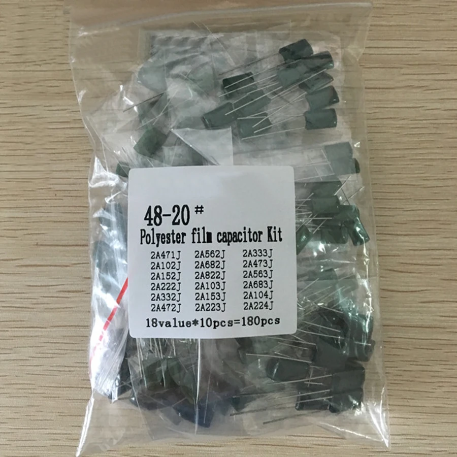Набор конденсаторов 2A104J 2A332J 2A472J 2A103J 2A333J 2A473J 2A563J 2A223J комплект 180 шт./лот |