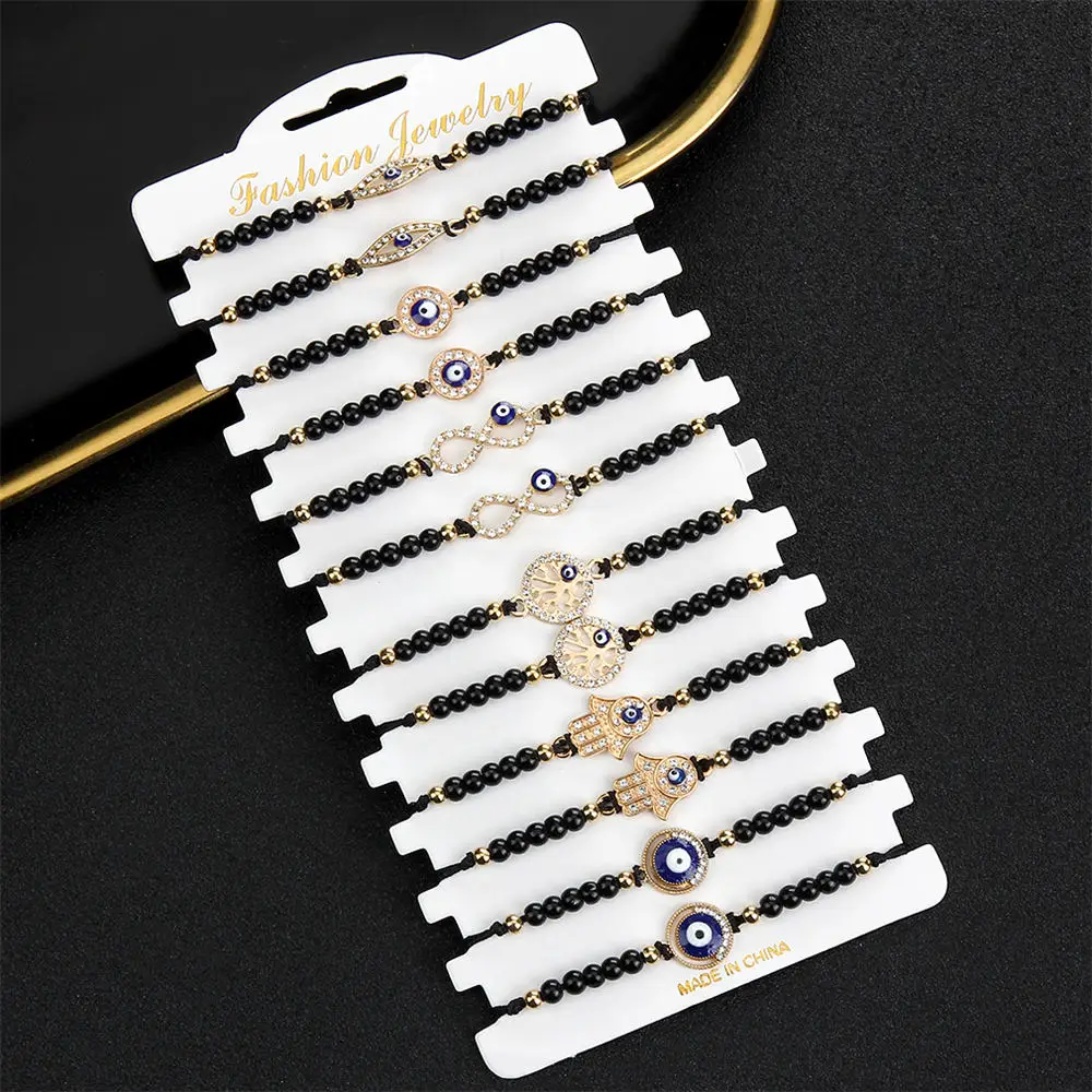 Высокое качество обсидиан браслет из бисера с украшением в виде кристаллов Древо