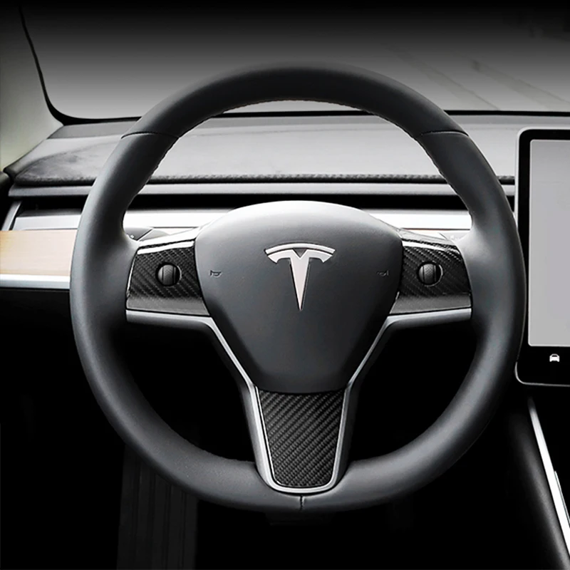 Автомобильный декоративный стикер для интерьера Tesla модель 3 Y рулевого колеса