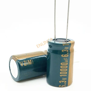 5 шт.лот 6,3 V 10000 мкФ 16*25 высокочастотный низкоимпедансный алюминиевый электролитический конденсатор 10000 мкФ 6,3 v 20%
