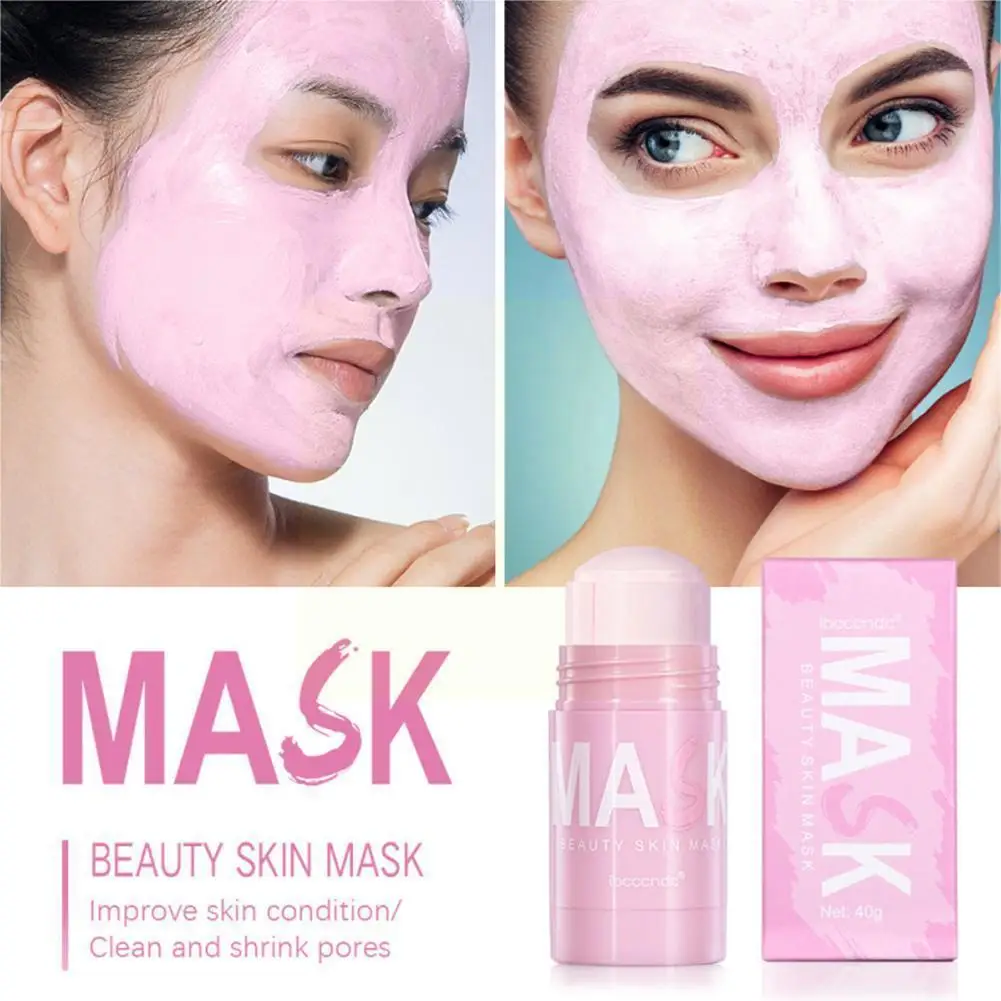 

Cleansing Rose Purifying Clay Stick Mask Oil Care Skin Control Whitening Rose Anti-acne Z9M4
