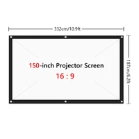 169 hight density portable foldable projection screen 1080p 3d 4k hd projector movie screen 60 72 84 92 100 120 150 inch