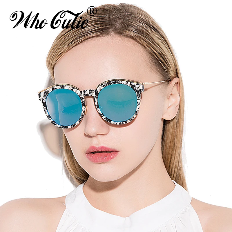Женские круглые солнцезащитные очки WHO CUTIE Винтажные Солнцезащитные в стиле