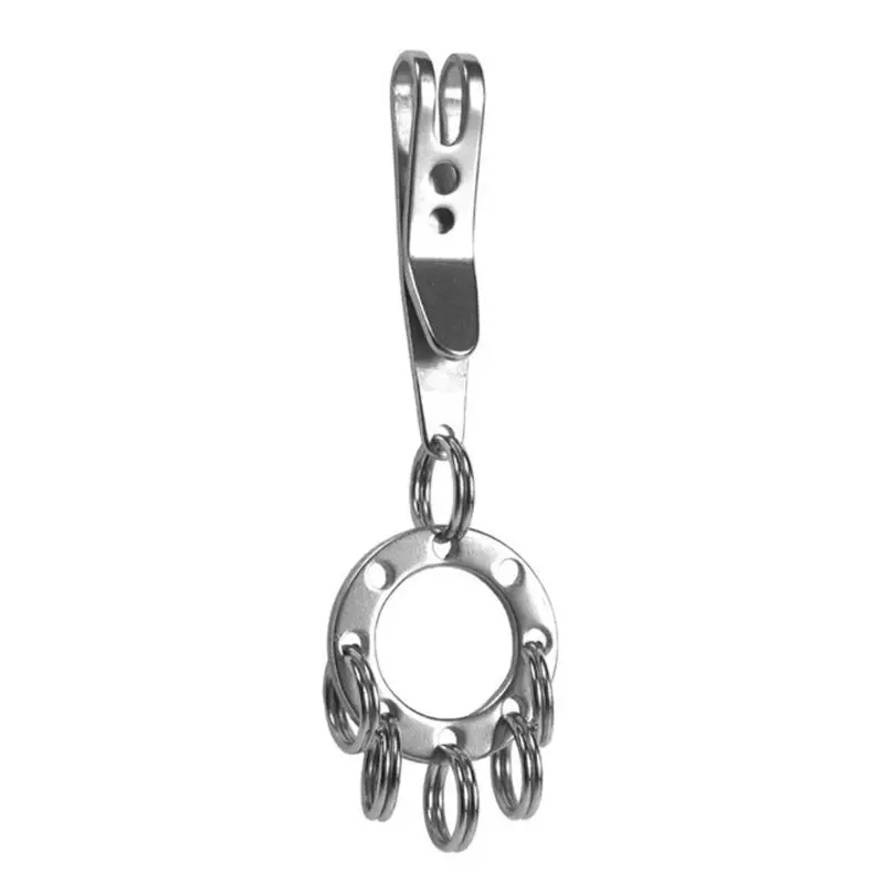 

Titanium Steel Keychain Pocket Clip Multi-Purpose Pocket Suspension Clip Keyring