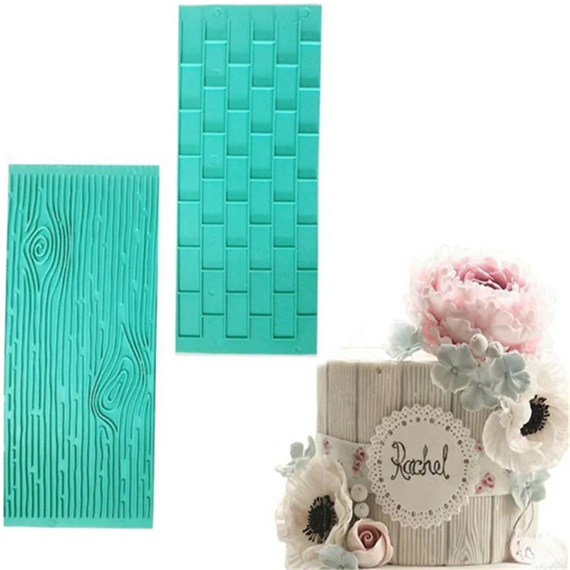 2 шт./упак. текстура силиконовые формы из древесной коры + кирпичная стена