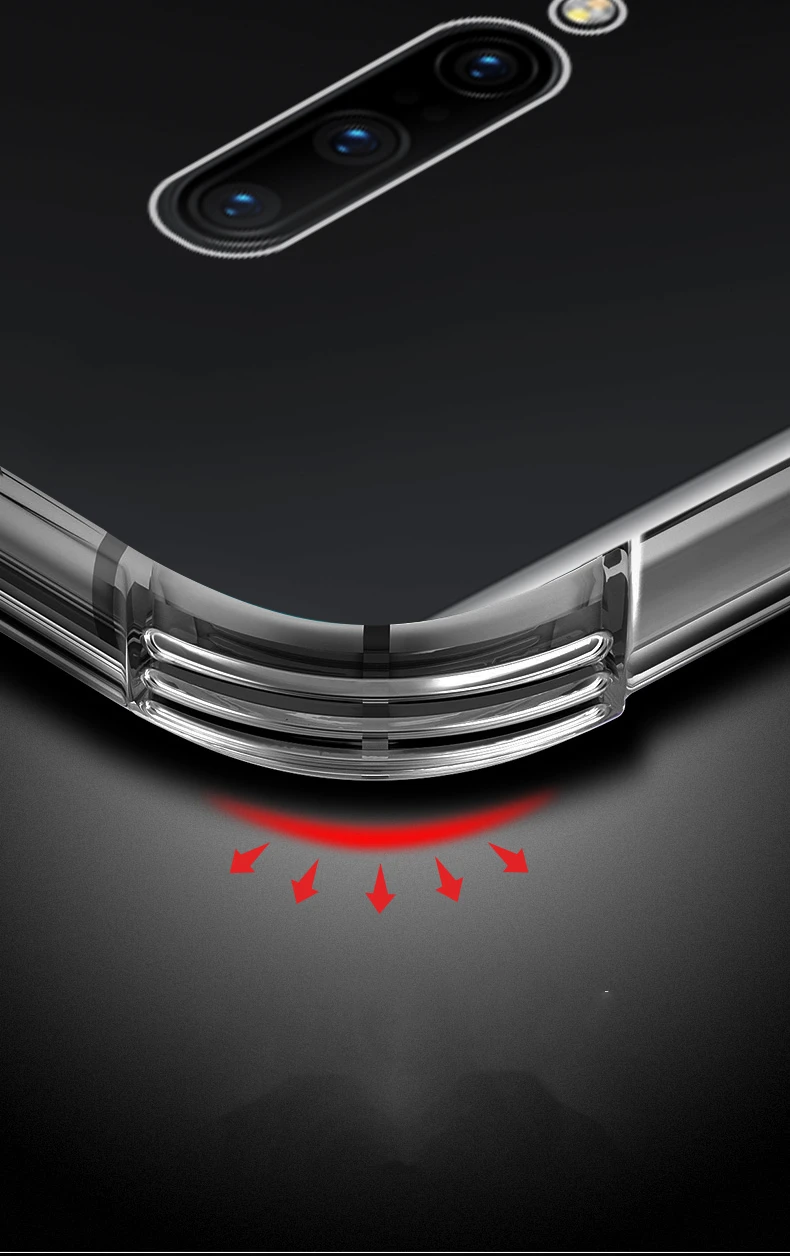 Для oneplus 7 pro чехол анти-осенний Мягкий ТПУ силиконовый чехол для oneplus 1,5 мм толстый прозрачный чехол для oneplus 7 pro