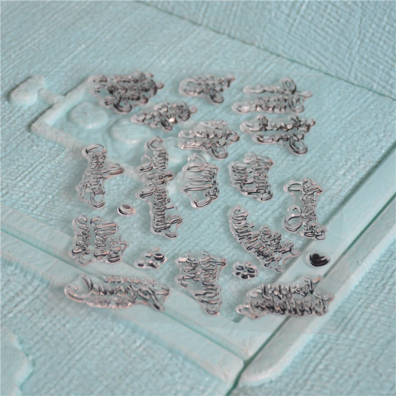 Прозрачный силиконовый штамп с надписью на английском языке/печать для сделай