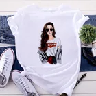 Новая женская белая футболка в стиле Харадзюку с принтом пузырьков