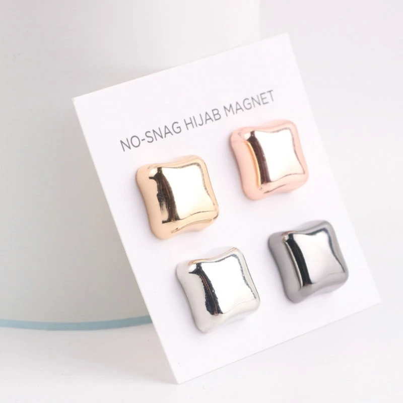

Multi-Color Magnetic Scarf Brooch Pin Snap Brooch Hijab Pins Scarf Buckle for Birthday Wedding Party Clothes Decoration