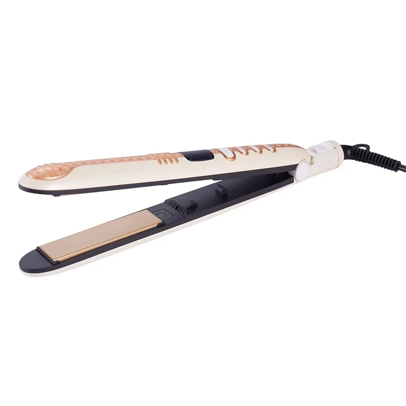 2 в 1 Профессиональный Выпрямитель для волос Керамика пластина светодиодный