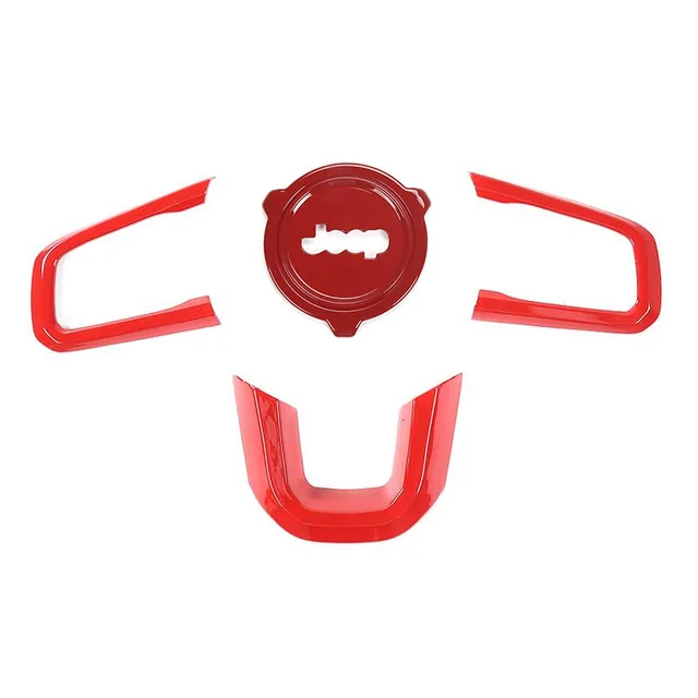 RED 4pcs MOPAI интерьерные молдинги для Jeep Wrangler JL+ Автомобильный руль декоративный чехол для Jeep Wrangler автомобильные аксессуары - Название цвета: RED 4pcs