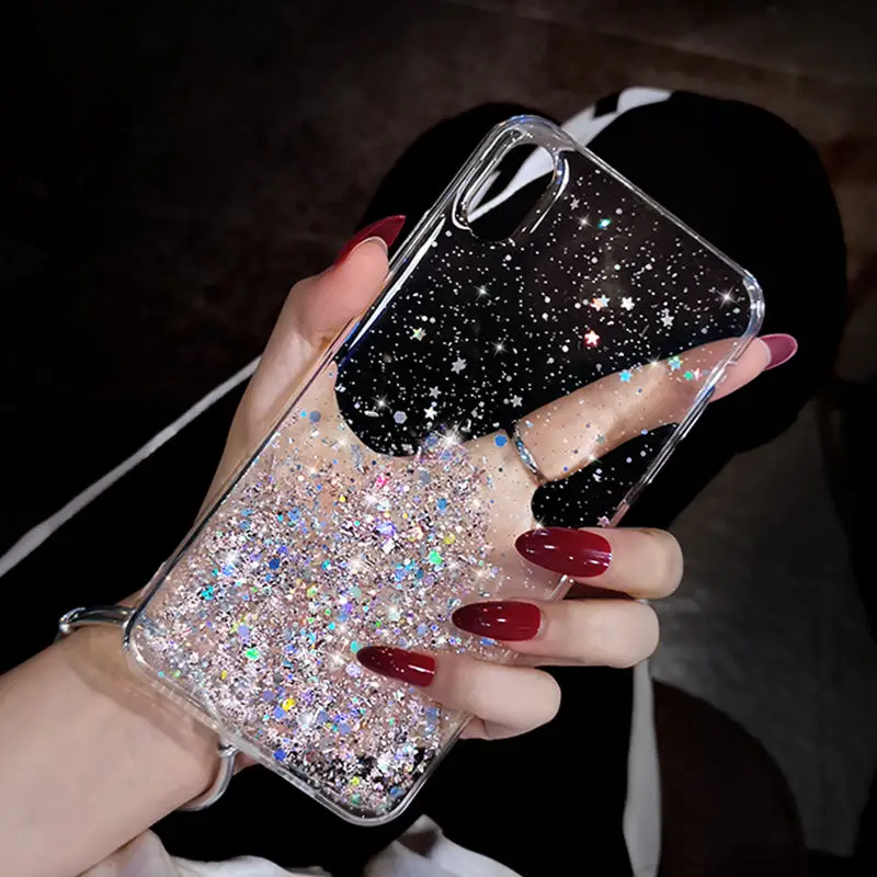 bling glitter phone case for oppo realme 7i soft case full cover for realme 7i back case cover for relame7 i 7 i relame7i free global shipping