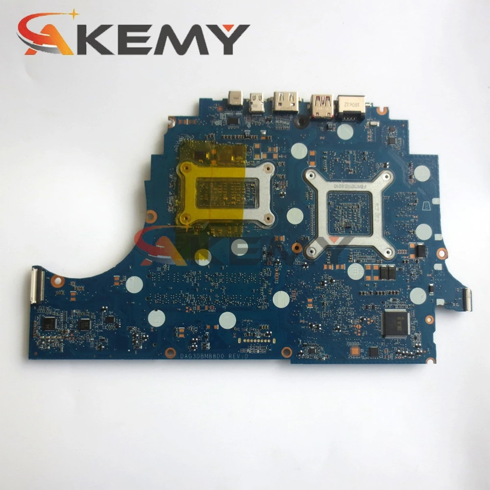 Original For HP Omen 15-DC Laptop Motherboard DAG3DBMB8D0 TPN-Q211 SR3YY I7-8750HQ CPU GTX1050TI DDR4 MB 100% Tested Fast Ship