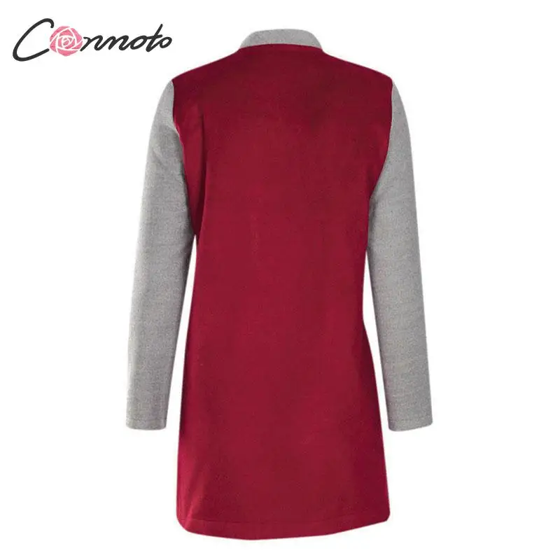 Conmoto лоскутное повседневное зимнее 2019 пальто куртка Женская Корейская Высокая