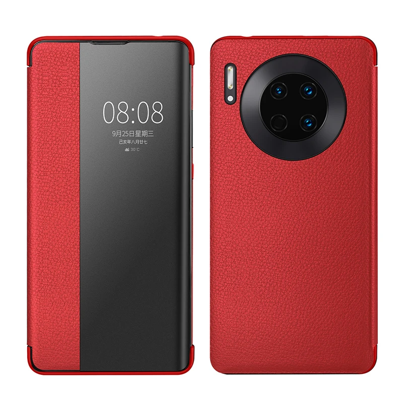 Чехол для Huawei Mate 30 Pro чехол из натуральной кожи Роскошные тонкие флип-чехлы