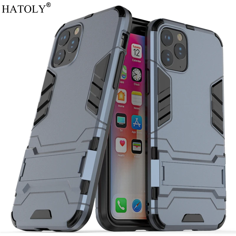 Navy Blue Для iPhone 11 Pro резиновый корпус Робот Бронированный Чехол Жесткий ПК ТПУ задняя крышка телефона для iPhone 11 Pro защитный чехол для iPhone 11 Pro - Цвет: Navy Blue