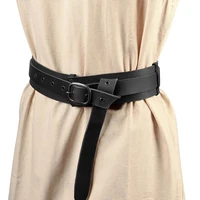 medieval adventurer belt harness gothic steampunk leather sash knot girdle waist accessory double strap waistband for men women