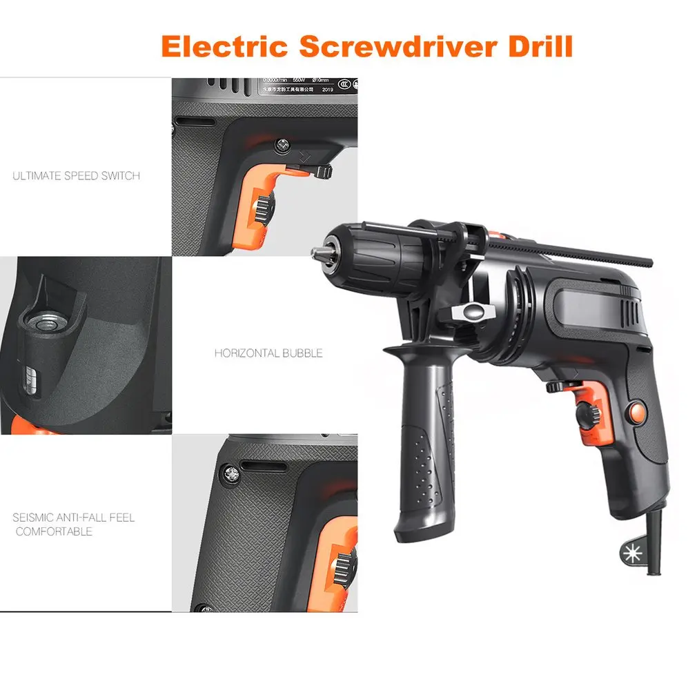 Электрическая ударная ручная дрель молоток и отвертка перезаряжаемая Ударная