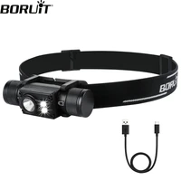 boruit xm l22xpe led headlamp 7 mode powerful headlight type c rechargeable 18650 waterproof head torch for camping hunting