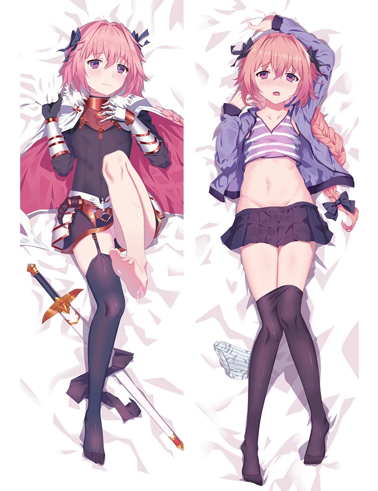 

Coscase 2020-Auguest update Japanese Anime Body Pillowcase Fate/Apocrypha FGO Rider Astolfo Hugging Dakimakura Pillow Cover Case