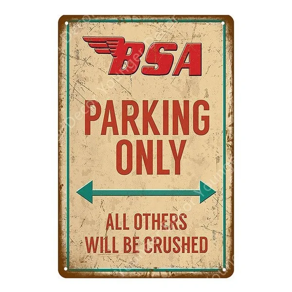 С аппликацией в виде Золотой Звезды BSA Мотоцикл Металлические знаки олова плакат