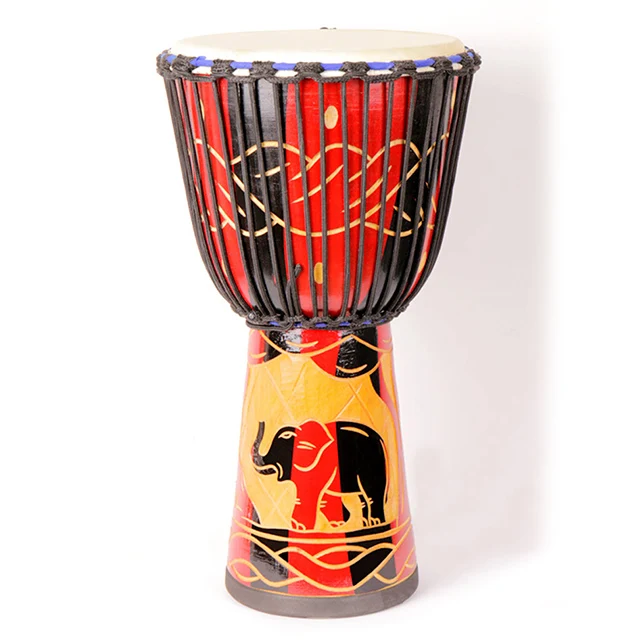 

9 ''деревянный кожаный Djembe Африканский барабан (волнистый)-слон