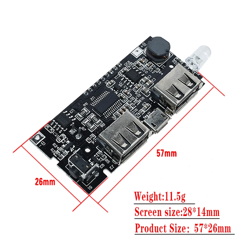 Два порта USB 5V 1A 2.1A Mobile Power Bank 18650 зарядное устройство PCB силовой модуль аксессуары для телефона DIY светодиодный ЖК-модуль
