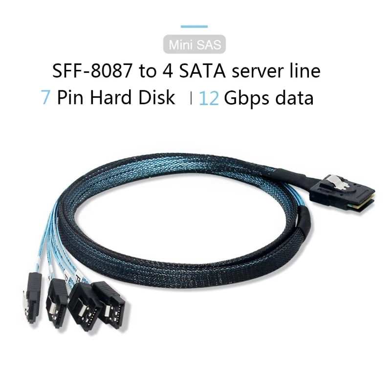 

0.5m/1m Mini SFF-8087 to 4 SATA Cable Mini SFF8087 36P To 4 SATA 7P Cable 12Gbps Hard Drive Data