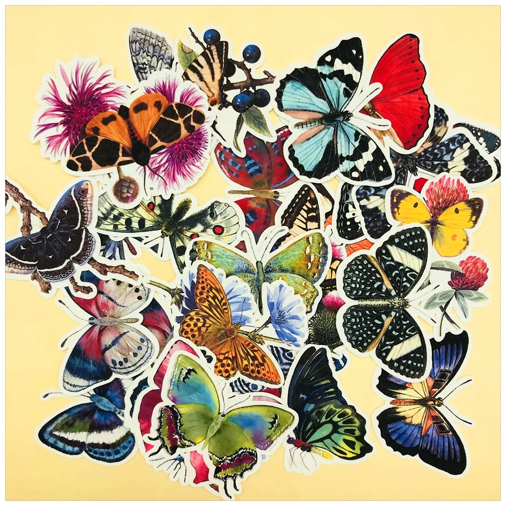 31 шт./упак. 2019 красивая бабочка наклейка с бабочками рукоделие Скрапбукинг альбом