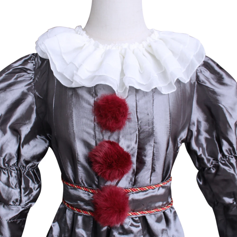 

Movie It:Chapter 2 Pennywise Costume for adult Cosplay party city Pennywise clown costume Halloween Costumes+mask+glove kids