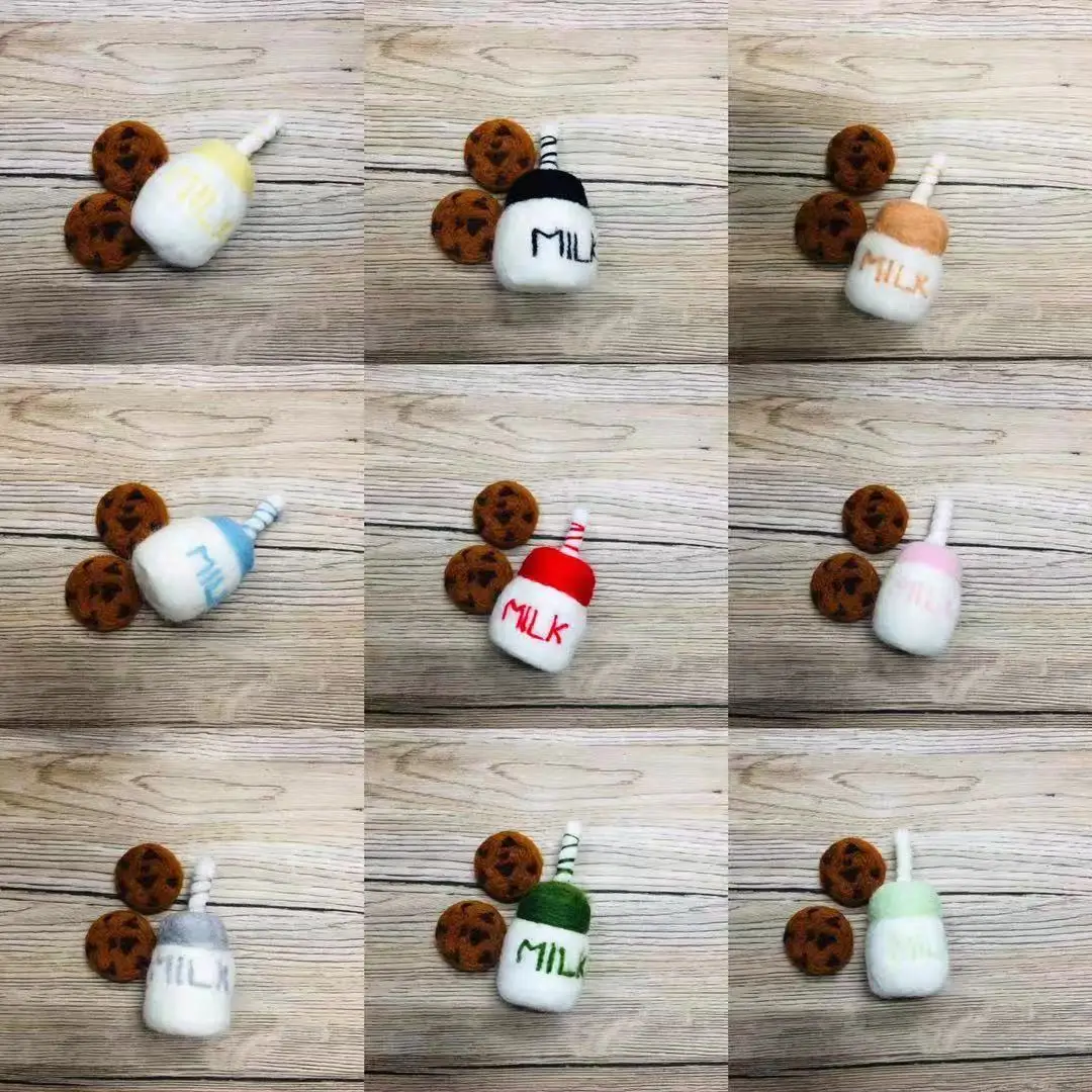 Newborn Photography Props Felt Feeding-bottle Mini Props Cookies Baby Photo Hsoot Accessories Creative Props