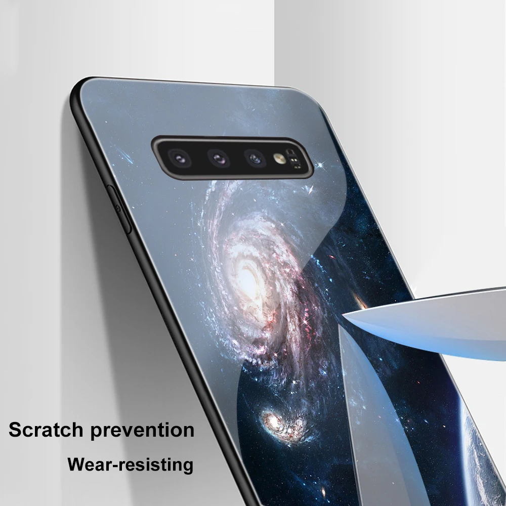Стекло Чехлы для samsung Galaxy S10 S10e S9 S8 S7 Примечание 10 9 8 A30 A40 A50 A70 A6 A7 A8 A9 J4 J6 J7 плюс 2018